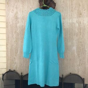 Miss Marco teal knit dress